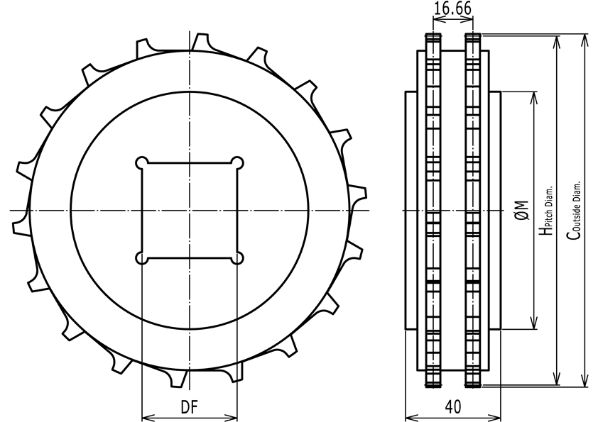 Classic sprockets, machined – M2540