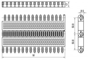 模块式直行网带-HB621平格型带 节距50.8mm 拓新网带