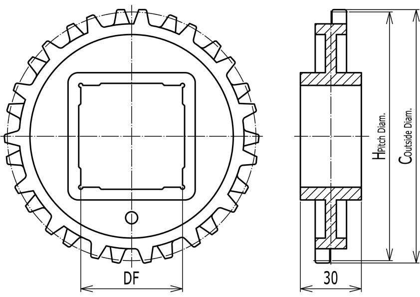 Classic sprockets, injection moulded – M2540