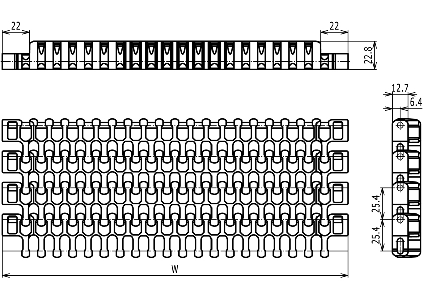 S2400 Radius Flush Grid High Deck